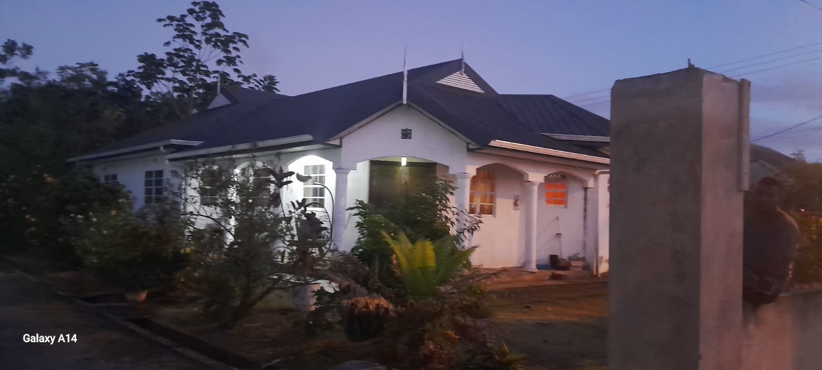 Residential property at dusk